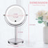 Lighted Makeup Mirror, 7X Magnifying Mirror with Touch Screen Adjustable LED Light, 7 Inch Mirror with Lights Double Sided 360 Degree Rotation