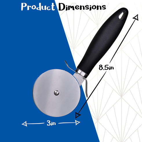 Pizza Cutter Quality Stainless Steel Pizza Cutter Wheel, Pizza Wheel, Super Sharp Pizza Slicer with Non Slip Handle, Easy to Clean Dishwasher Safe Heavy Duty Smooth Rotating - Top Rated