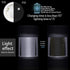Gohfeoeo Light-Up LED Transparent Glass Seal Storage Jar with Grinder and 8x Magnifying Viewing Jar, Storage Jar and Grinding In One (Black)