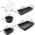 Drawer Organizer Trays, 12 Pack Home Office Desk Space Divider Bins for Jewelry Makeup Art Pens Craft Tools Storage, Utensils in Bedroom Dresser, Makeup Drawer Organizer Bathroom Drawer Organizers (Dark gray)