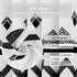 Uphome Boho Shower Curtain for Bathroom Black and White Geometric Tribal Shower Curtain Set with Hooks Modern Bohemian Bath Curtain,Upgraded Thicken Fabric-160GSM, 72x72