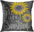 Britimes Throw Pillow Covers Home Decor Set of 4 Pillow Cases Decorative 18 x 18 Inches Outdoor Cushion Couch Sofa Pillowcases Sunflower