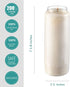 Tribello 9 Day Candles, 3 Pack - 7? White Pillar Candles for Memorial, Prayer Candles, Party Decor, and Emergency Candles - Unscented Slow Burning 100% Vegetable Wax in Plastic Jar Container