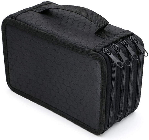 Pencil Case 72 Slots Large Capacity Pens Case Pencil Pouch Wrap Coloring Pencil Holder Organizer Stationary Bag with Interior Zippered Pocket