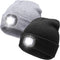 LED Lighted Beanie Cap, Rechargeable 4 LED Head Lamp Hat, Winter Warm Cycling Hunting Knitted Hat LED Lighted Cap Led Stocking Caps Hat Cap Hands Free Unisex Lighted Beanie Cap (2 Pack)