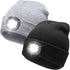 LED Lighted Beanie Cap, Rechargeable 4 LED Head Lamp Hat, Winter Warm Cycling Hunting Knitted Hat LED Lighted Cap Led Stocking Caps Hat Cap Hands Free Unisex Lighted Beanie Cap (2 Pack)