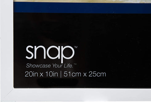 Snap 10x20 Wall Mount Size Picture Poster Frame, 10" x 20", White (13FW1309E)