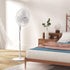 PELONIS 2021 16'' Pedestal Remote Control Oscillating Stand Up Fan 7-Hour Timer, 3-Speed and Adjustable Height, PFS40A4BWW, Supreme 16"-White