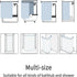 Snowflake Shower Curtain Blue Winter Holiday Sparkle Shiny Snow Bathroom Curtain for Kids Christmas Bathroom Decor Polyester Fabric Waterproof 60x72 Inch