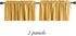 DONREN Gold Yellow Curtain Valances for Living Room - Blackout Rod Pocket Valances for Small Window (42 by 18 Inch,2 Panels)