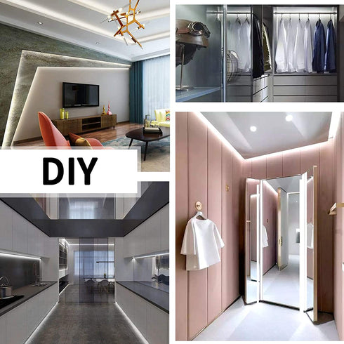 JESLED 32.8ft/10M LED Strip Lights ,6500K Super Bright White,Dimmable,24V DC LED Tape Lights for Bedroom, Kitchen, Under Cabinet, Living Room, Stair Decoration