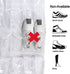 2 Pack Over The Door Hanging Shoe Organizer, Shoe Rack Holder, Pantry Door Organizer With Multiple Size Clear Pockets, 63 x 17 (White)
