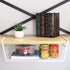 Suwimut 2 Pack Under Shelf Wire Basket, White Storage Baskets Hanging Baskets Sliding Shelf Under Cabinet Add-on Storage Racks Home Organization for Kitchen Pantry Desk Bookshelf