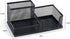 Ludato 2 Pieces Mesh Pen Holder Desk Organizers?3 Compartments Black Mesh Pencil Holder for Desk Gifts for Husband