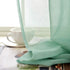 Mint Green Semi Sheer Curtains 84 Inches Long Faux Linen Mint Green Sheers with Rod Pocket for Bedroom Living Room Girls Kids Room 2 Panels 52x84