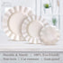 PARTY DISPOSABLE 30 PC DINNERWARE SET | 10 Dinner Plates | 10 Salad Plates | 10 Dessert Plates | Heavyweight Plastic Dishes | Fine China Look | Upscale Wedding and Dining (Veil Collection - Ivory)