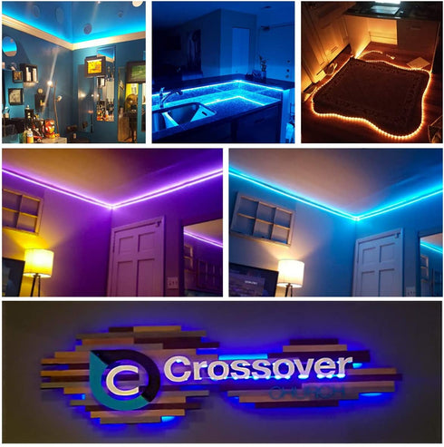 DAYBETTER Led Strip Lights 16.4ft Waterproof Color Changing Led Lights with Remote Controller