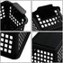 Begale Small Plastic Storage Baskets, Black, 11.6"L x 5"W x 3.4"H, Set of 6