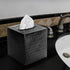 Monarch Abode Monarch Hand Hammered Metal Tissue Box Cover, Matte Black