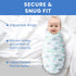 Delta Children Little Lambs Adjustable Swaddle Wrap, Premium Cotton, Unisex, Size Large, Fits Babies 3-6 Months, 14-18 lbs, Pack of 4