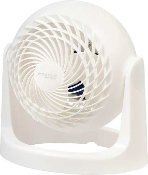 IRIS USA WOOZOO Air Circulator Fan, Vortex Fan, Desk Fan, Portable Fan, 3 Speed Settings, 360 Tilting Head, 52ft Max Air Distance, Medium, Whtie
