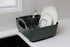 Umbra Tub Dish Drying Rack Lightweight Self-Draining Dish Rack for Kitchen Sink and Counter at Home, RV or Motorhome, Charcoal
