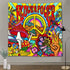 FEASRT Hippie Groovy Tapestry Peace and Love Trippy Tapestries Art Wall Hanging for Living Room Bedroom Home Dorm Decor 60×60 Inches GTZYAY315