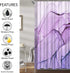 Abstract Purple Shower Curtain Ombre Purple Marble Lilac Luxury Art Modern Bathroom Shower Curtains Fabric Waterproof with Hooks, 72x72 inches