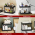 Under Sink Organizer and Storage, DUSASA 2-Tier Under Bathroom Sink Organizer Bath Collection Basket with 4 Hooks,Under Sink Shelf Organizer Rack,Multi-purpose Under Sink Storage for Bathroom