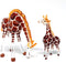 ZOOCRAFT Glass Giraffe Figurine Collectible Hand Blown Safari Miniature Animals Collectibles Home Decoration Set of 2