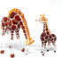 ZOOCRAFT Glass Giraffe Figurine Collectible Hand Blown Safari Miniature Animals Collectibles Home Decoration Set of 2