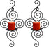 Wall Sconces Candle Holder, Kathy Set of 2 Elegant Swirling Iron Hanging Wall Mounted Decorative Candle Sconce for Living Room Home Decorations,Weddings,Event,Black