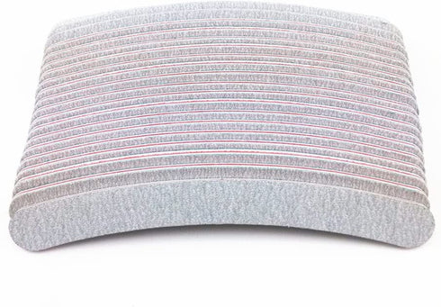 Yueton 20pcs 100/180 Grit Curve Double Sided Zebra File Emery Board Nail Files