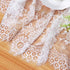 White Lace Tablecloth Rectangle 2 Pieces 60x120 Inch Embroidered Lace Rustic Table Cover for Birthday Party Wedding Baby Bridal Shower