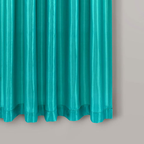 Lush Decor Turquoise Circle Dream Window Curtains Panel Set for Living, Dining Room, Bedroom (Pair), 63? x 54
