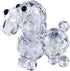 H&D Crystal Cute Dog Figurine Collection Cut Glass Ornament Statue Animal Collectible