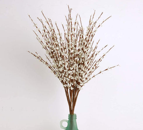 10 Pieces 29.5" Long of Artificial Flowers Faux Jasmine Fake Flower for Wedding Home Office Party Hotel Restaurant Decoration (White)