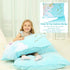 Blue Unicorn Pillows Floor Lounger for Kids, Girls Room Decor, Pillow Queen Beds, Floor Pillow Cushion Fold Out Chair Bed, Floor Sofa Bed Pillow Cover 88" L x 28"