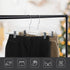 HOUSE DAY 12 Pack 14 inch Clear Plastic Skirt Hangers with Adjustable Clips, Pants Hangers 360-Rotating Swivel Hook, Clip Hangers for Pants, Trousers, Skirts, Jeans, Bulk Plastic Hangers