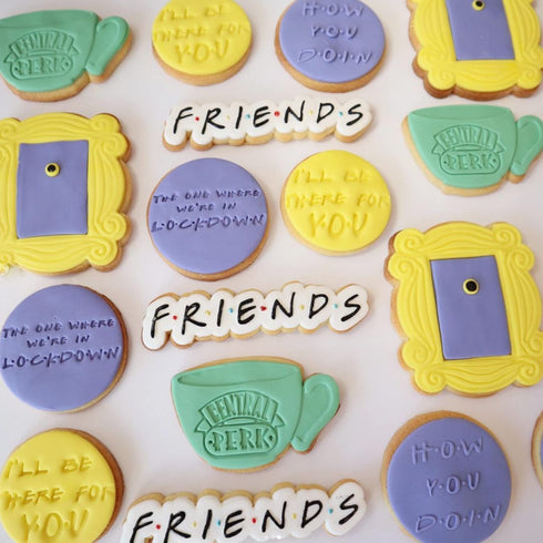 6 PCS Friends TV Show Frame Cookie Cutters Set Door Turkey Lobster Sofa Coffee Cup Central Perk Stainless Steel Cookie Molds
