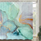 Teal Shower Curtain, Watercolor Teal Turquoise Abstract Shower Curtain Mint Green Marble Bath Curtain Turquoise Shower Curtain Ombre Teal Marble Shower Curtain Set with Hooks, 70*72 Inches