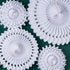 cnomg 12pcs Winter Wonderland Snowflake Party Decorations Set Hanging White Paper Fan Decor Snowflakes Garlands Banner Decoration for Frozen Birthday ChristmasTree New Year Baby Shower Wedding (White)