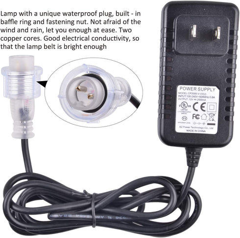 GUOTONG 50ft/15m Plug in LED Rope Lights,Outdoor Blue IP65 Waterproof Strip Lights Cuttable Connectable,Power Socket Connector Fuse Holder, Indoor/Outdoor Use, Ideal for Backyards, Decorative Lighting