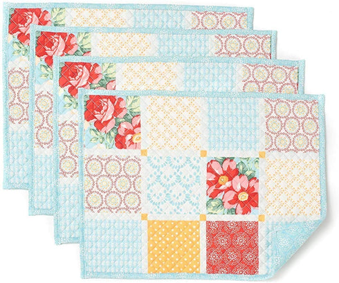 The Pioneer Woman Diamond Patchwork Placemat, Pack of 4, 14 in X 19 in