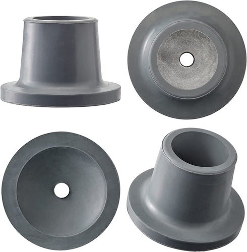 Replacement Rubber Shower Chair Tips / Shower Chair Feet 1-1/8" from Bau Technik (Gray)