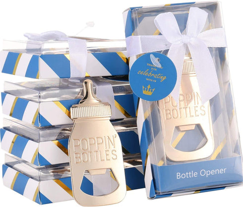 12 Pcs Royal blue Prince Baby Shower Favors for Boy,POPPINS'BOTTLE bottle opener Baby Shower Favor For Guests Boy Baby Shower Decoration Goodiebag Supplies,Baby Shower Souvenirs (Royal Blue, 12)
