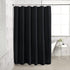 AmazerBath Waffle Shower Curtain, Heavy Duty Fabric Shower Curtains with Waffle Weave Hotel Quality Bathroom Shower Curtains, 72 x 78 Inches (Black)