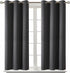 BGment Blackout Curtains for Bedroom - Grommet Thermal Insulated Room Darkening Curtains for Living Room, Set of 2 Panels (38 x 54 Inch, Dark Grey)