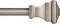 Kenney 5/8" Fast Fit Milton Easy Install Curtain Rod, Pewter, 66"-120"