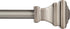 Kenney 5/8" Fast Fit Milton Easy Install Curtain Rod, Pewter, 66"-120"